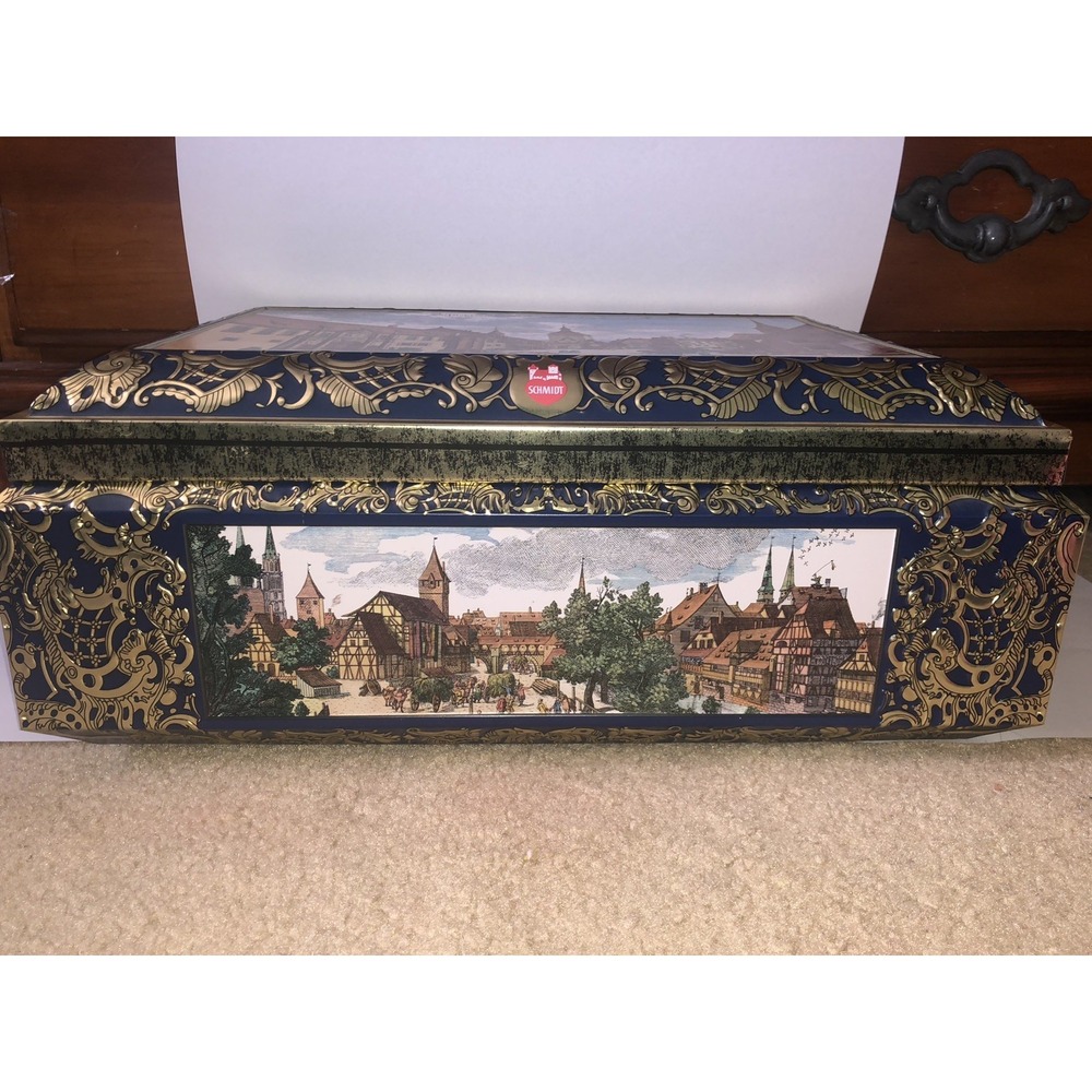 E. Otto‎ Schmidt German Tin Lebkuchen Tin Detailed Box Tin - Picture 4 of 9